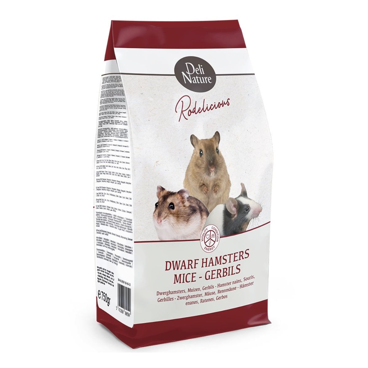 Deli Nature täistoit kääbushamstritele, hiirtele ja liivahiirtele.