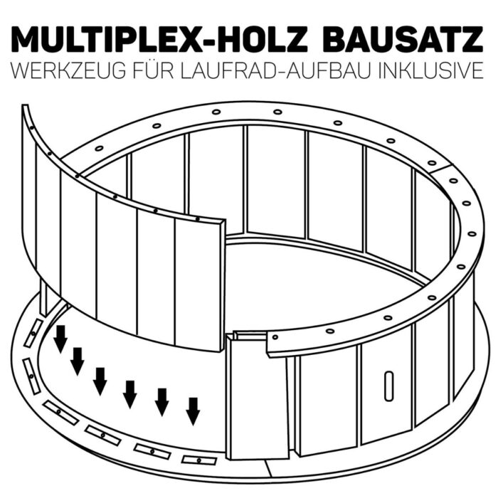 Kassi jooksuratas Black XL Ø 120 cm