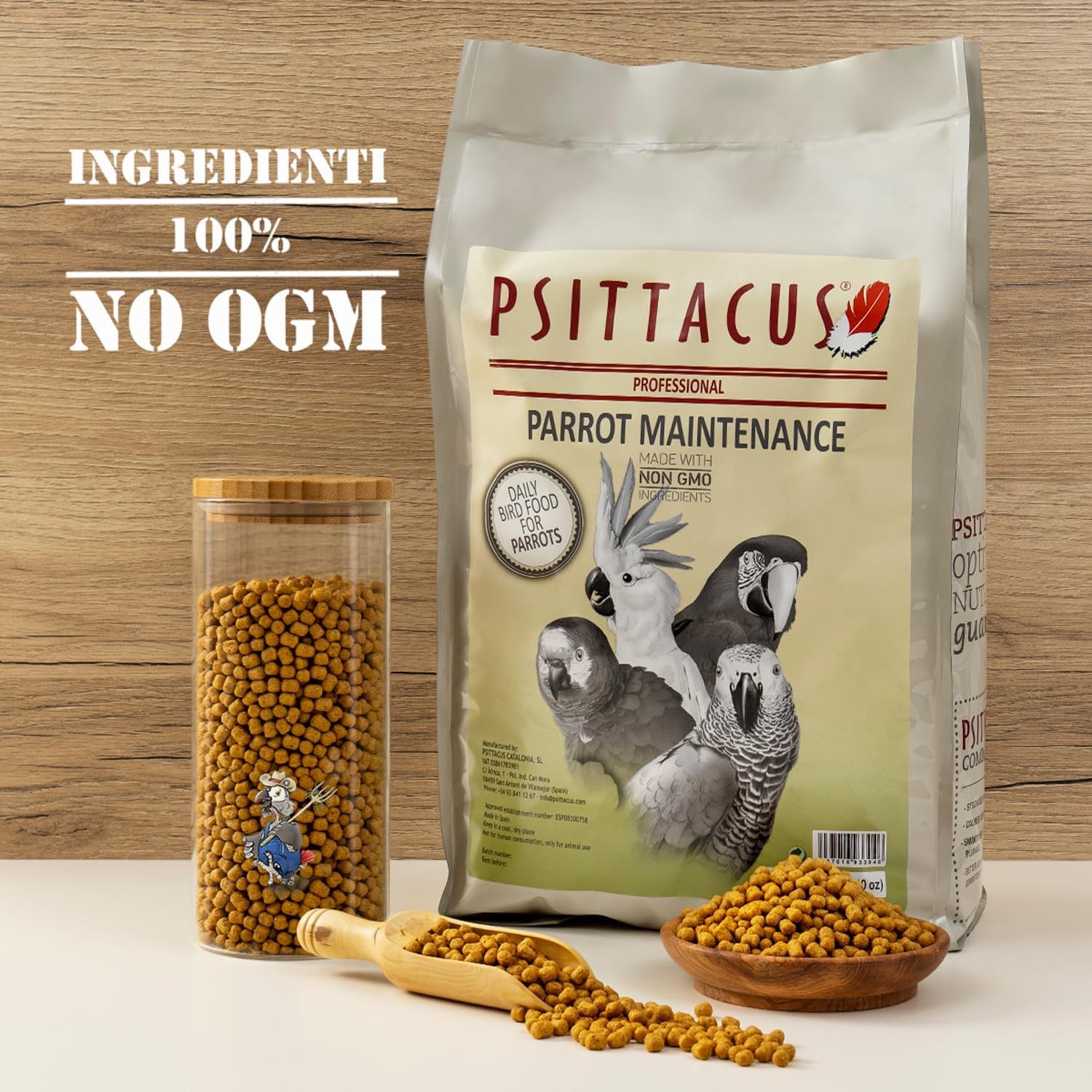 Graanultoit Psittacus Parrot Maintenance 15 kg - Image 2