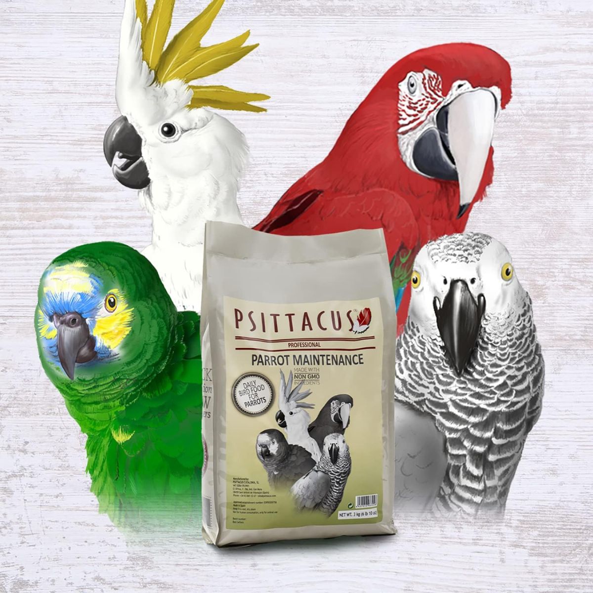 Graanultoit Psittacus Parrot Maintenance 15 kg - Image 4