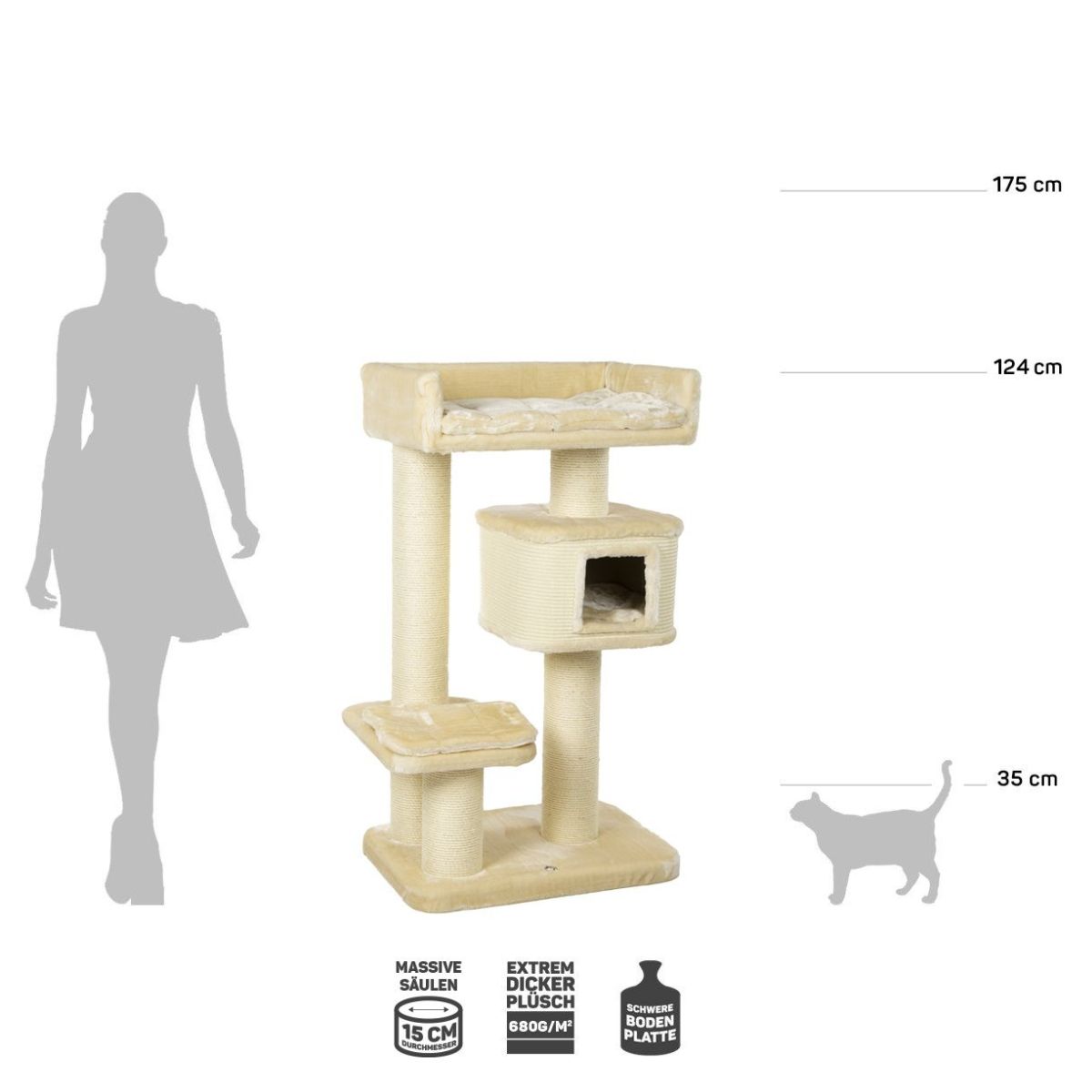 kassi kraapimispuu Canadian Cat Portland Beige