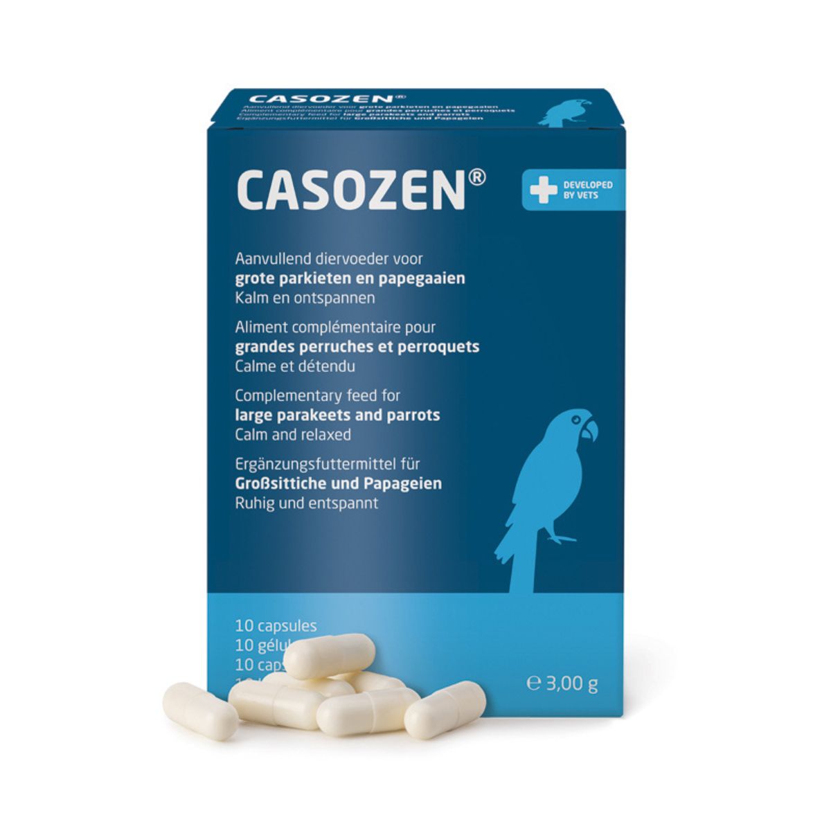 Casozen rahustav toidulisand suurtele papagoidele